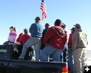 Packed truck of fans. Photo by Pinedale Online.