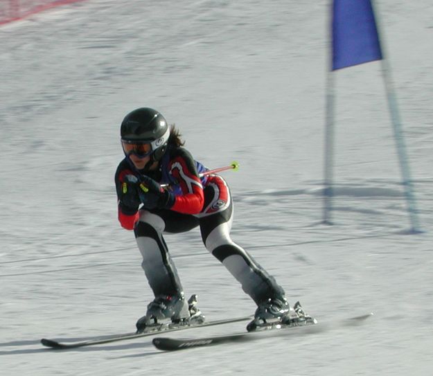 Skiing fast. Photo by Pinedale Online.