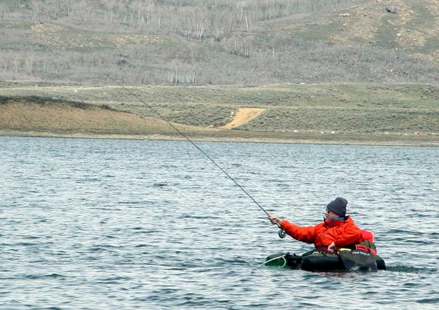 Float Tube Fisherman. Photo by Pinedale Online.