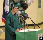 Class President Eli Mrak. Photo by Pinedale Online.