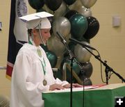 Salutatorian Gracy Huntley. Photo by Pinedale Online.