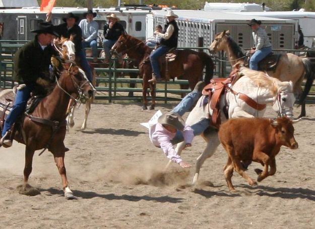 Steer Wrestler. Photo by Pinedale Online.