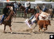 Steer Wrestler. Photo by Pinedale Online.