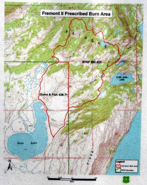 Burn area map. Photo by Clint Gilchrist, Pinedale Online.