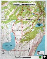 Burn area map. Photo by Clint Gilchrist, Pinedale Online.