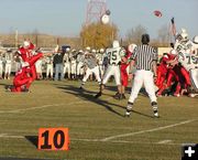 Block attempt. Photo by Dawn Ballou, Pinedale Online.