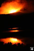 Soda Lake fire reflection. Photo by Clint Gilchrist, Pinedale Online.