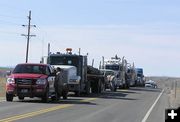 Traffic backed up. Photo by Dawn Ballou, Pinedale Online.