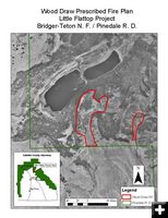 Prescribed Burn Map. Photo by Bridger-Teton National Forest.