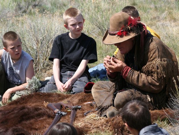 Making Fire. Photo by Clint Gilchrist, Pinedale Online.