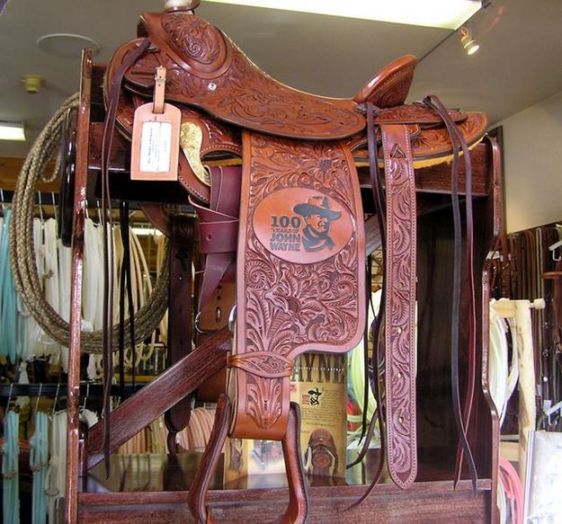 John Wayne Saddle. Photo by Dawn Ballou, Pinedale Online.