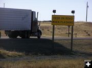 Deer on Road Sign. Photo by Dawn Ballou, Pinedale Online.