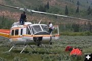 Horse Creek fire helibase. Photo by Dawn Ballou, Pinedale Online.