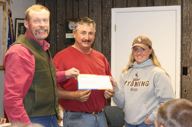 Check Presentation. Photo by Dawn Ballou, Pinedale Online.