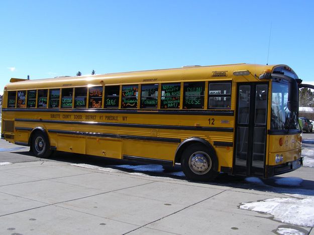 Wrangler Bus. Photo by Sue Sommers, Pinedale Online.