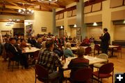 Crowd listens to Sen. Barrasso. Photo by Cat Urbigkit.