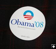 Obama Sticker. Photo by Dawn Ballou, Pinedale Online.