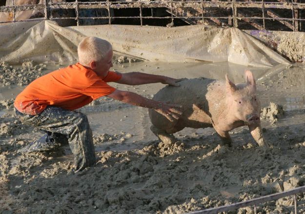 Making a grab. Photo by Dawn Ballou, Pinedale Online.