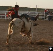 Ian Calder sideways. Photo by Dawn Ballou, Pinedale Online.