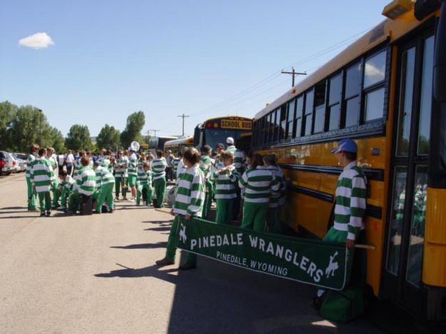 By the busses. Photo by Craig Sheppard.