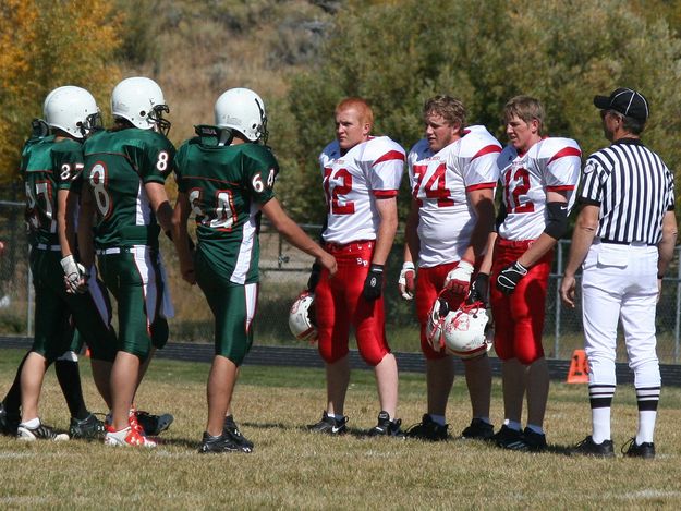 Coin Toss. Photo by Clint Gilchrist, Pinedale Online.