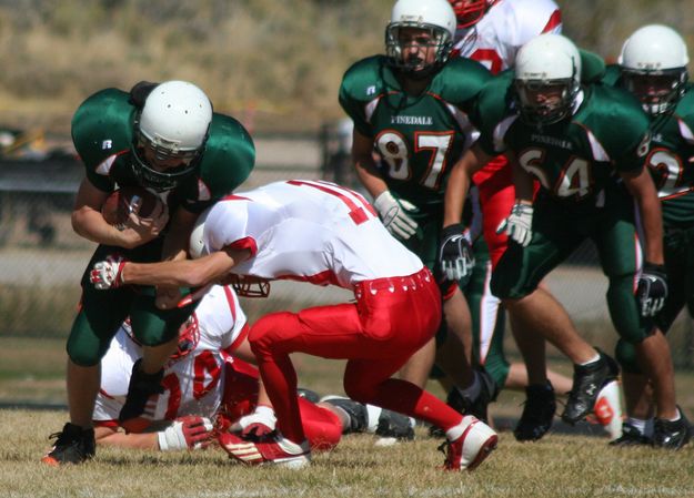 Fumble. Photo by Clint Gilchrist, Pinedale Online.