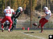 Blocked Punt. Photo by Clint Gilchrist, Pinedale Online.