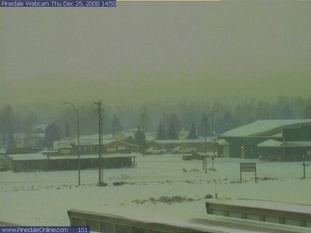 Christmas in Pinedale. Photo by Pinedale Webcam.