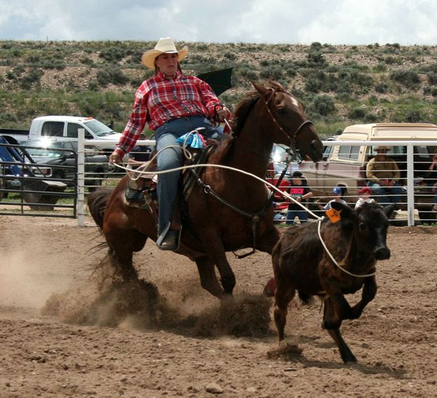 Breakway Roping. Photo by Dawn Ballou, Pinedale Online.