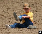 Calf Scramble. Photo by Clint Gilchrist, Pinedale Online.