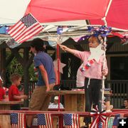 Flag Girl. Photo by Dawn Ballou, Pinedale Online.