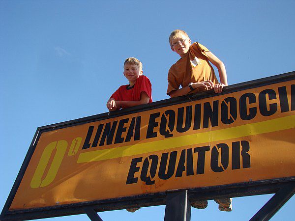 Equator. Photo by Family on Bikes.