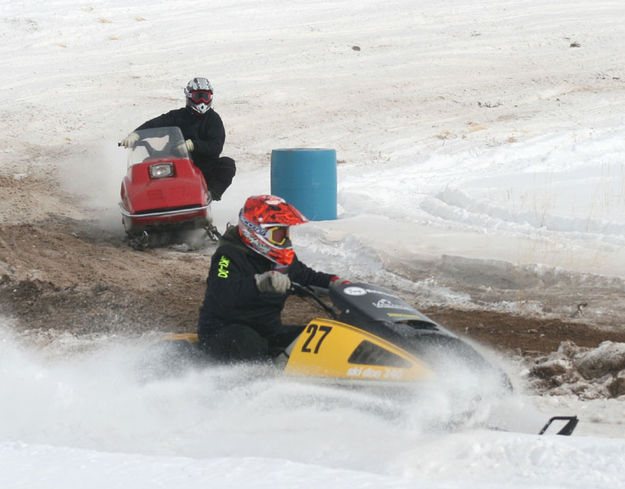 27 on the turn. Photo by Dawn Ballou, Pinedale Online.