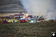 Stackyard fire. Photo by Pinedale Online.