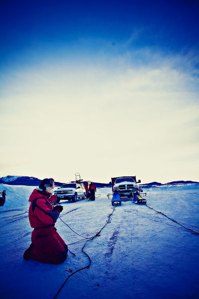 Laying out the lines. Photo by Tara Bolgiano, Blushing Crow Photography.