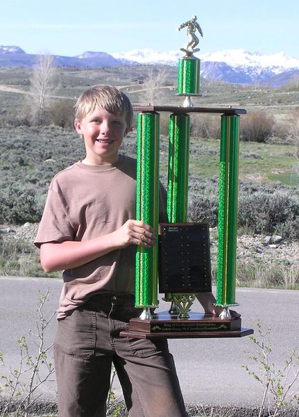 David Rule - Snowboard trophy. Photo by Bob Rule.