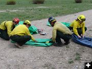 Folding Fire Shelters. Photo by T.J. Hunt.