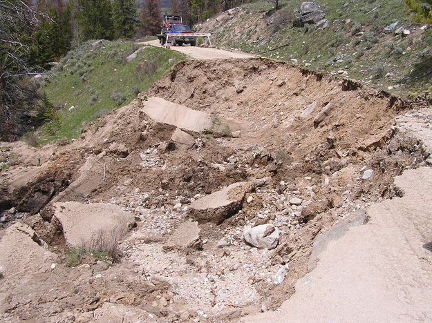 Road gone. Photo by Kathy Raper.