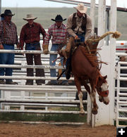 Ranch Bronc Riding. Photo by Clint Gilchrist, Pinedale Online.