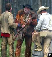 Mountain Man Camp. Photo by Clint Gilchrist, Pinedale Online.