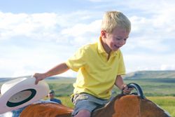 Starting em young. Photo by Megan Rawlins, Pinedale Roundup.