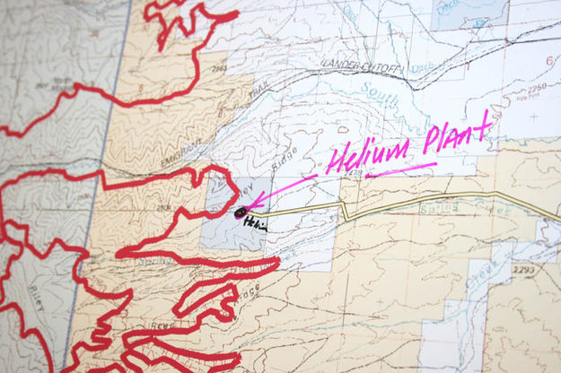 Helium Plant Map. Photo by Dawn Ballou, Pinedale Online.