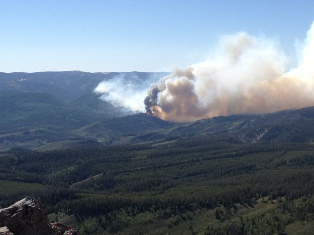 Looking northwest at fire. Photo by Jason Essington.