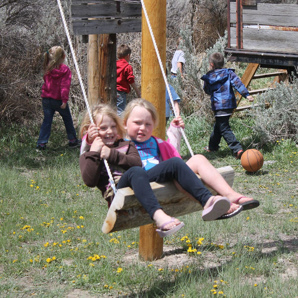 Swinging. Photo by Clint Gilchrist, Pinedale Online.