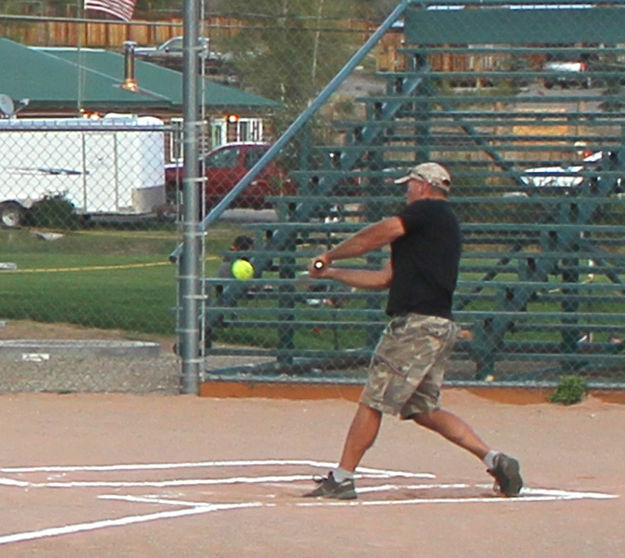 At bat. Photo by Dawn Ballou, Pinedale Online.