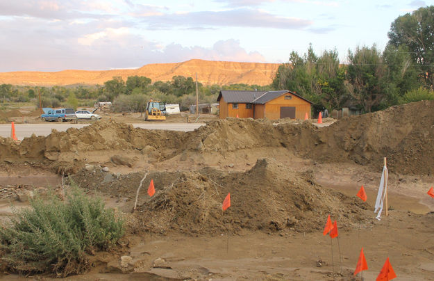 Mudflow afatermath. Photo by Dawn Ballou, Pinedale Online.