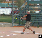 At bat. Photo by Dawn Ballou, Pinedale Online.