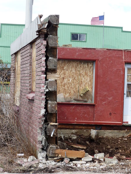 Used to be log front. Photo by Dawn Ballou, Pinedale Online.