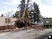 Demolition. Photo by Dawn Ballou, Pinedale Online.