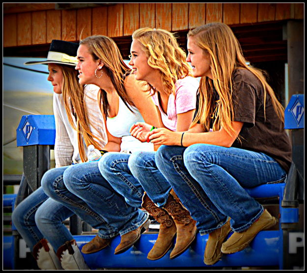 Girls on the Rail. Photo by Terry Allen.